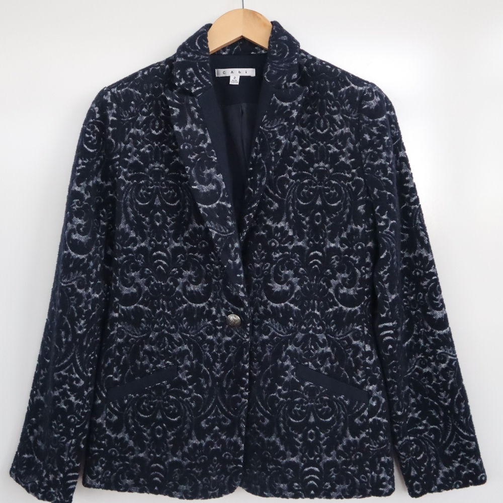 CAbi Jacquard Tuxedo Jacket #109 Fall Textured - Picture 2 of 8
